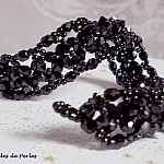 Bracelet Nuit Etoil&eacute;e avec des facettes et des cristaux de Swarovski